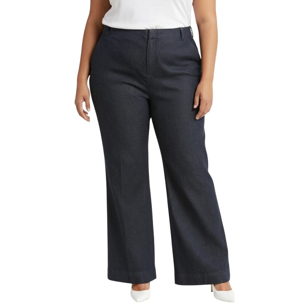 Treasure & Bond Wide Leg Pants Dark Blue Women Size 26 NWT